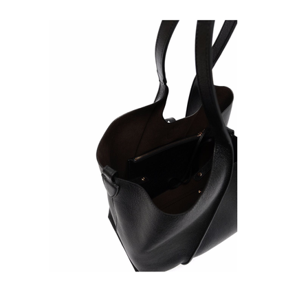 T Timeless Small Calf Leather Shopping Bag - Black - Image 2