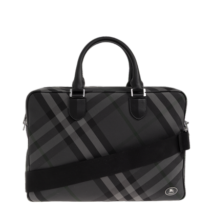 Ainsworth Calf Leather Briefcase - Charcoal - Image 1