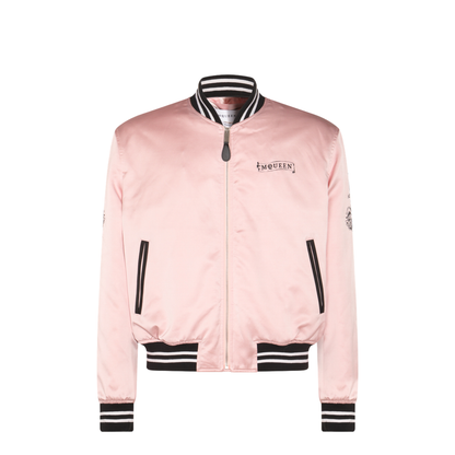 Pink And Black Cotton Casual Jacket - Image 3