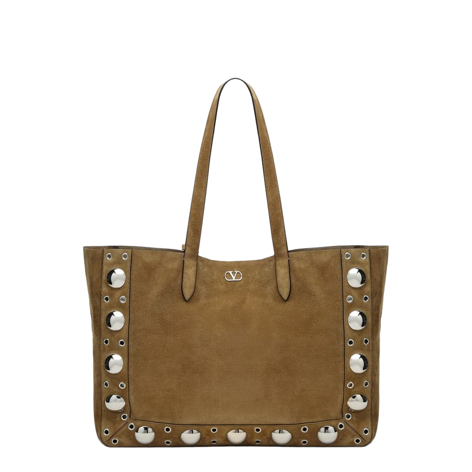 Large Suede Shopping Bag - Image 1