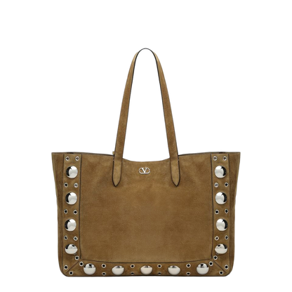 Large Suede Shopping Bag - Image 1