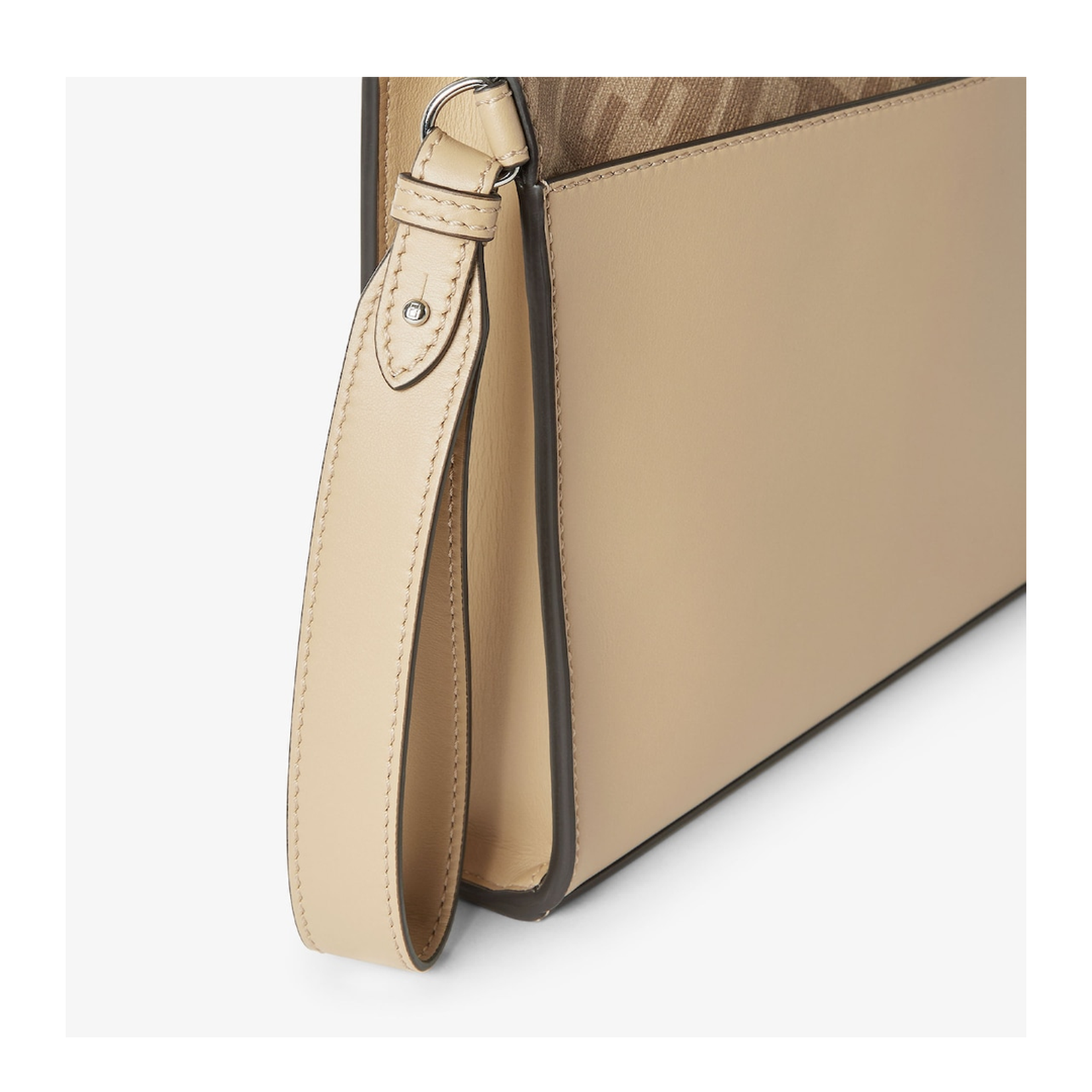 FF Squared Clutch Fabric Beige - Image 5