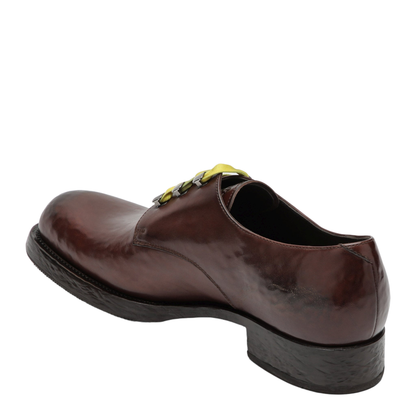 Brown Lace-Up Shoes in Aged Leather - Image 2
