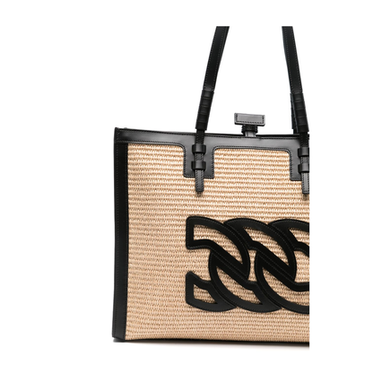 Beaurivage Braided Raffia Tote - Multicolor - Image 3