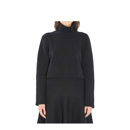 Cropped Cashmere Knit Pullover - Image 1