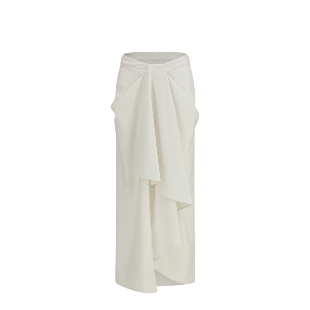 Long Draped Wool And Mohair Skirt - Image 1