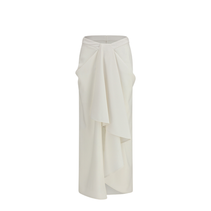 Long Draped Wool And Mohair Skirt - Image 1