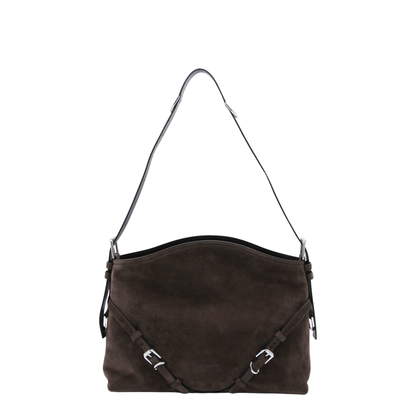 Medium Voyou Shoulder Bag Ebony Brown - Image 1