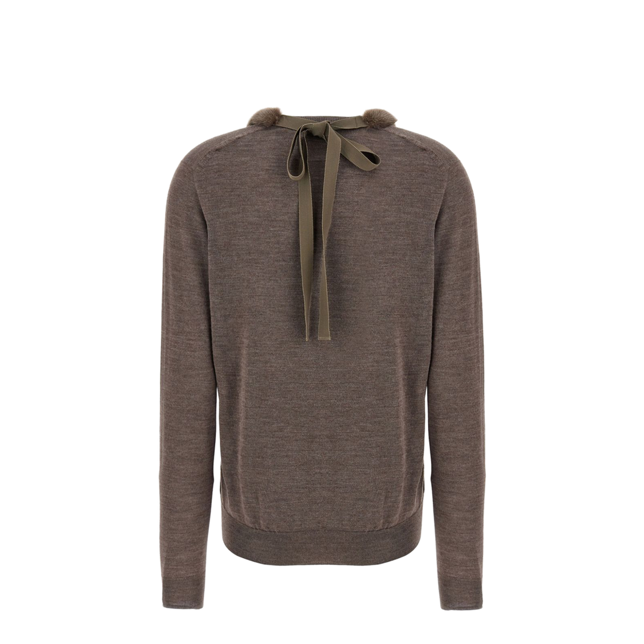Wool and Silk V-Neck Jumper - Image 2
