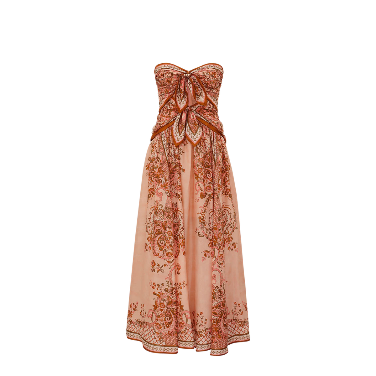 Aster Scarf Print Midi Dress - Image 1