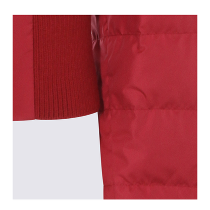 Cropped Down Jacket - Berry Red - Image 6