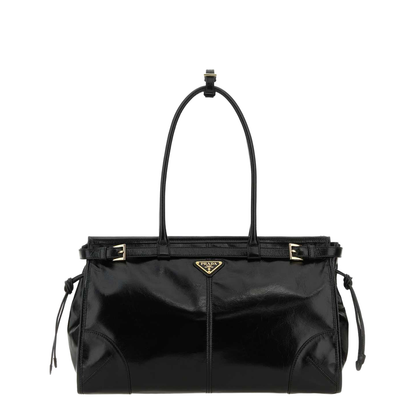 Black Leather Shoulder Bag - Image 1