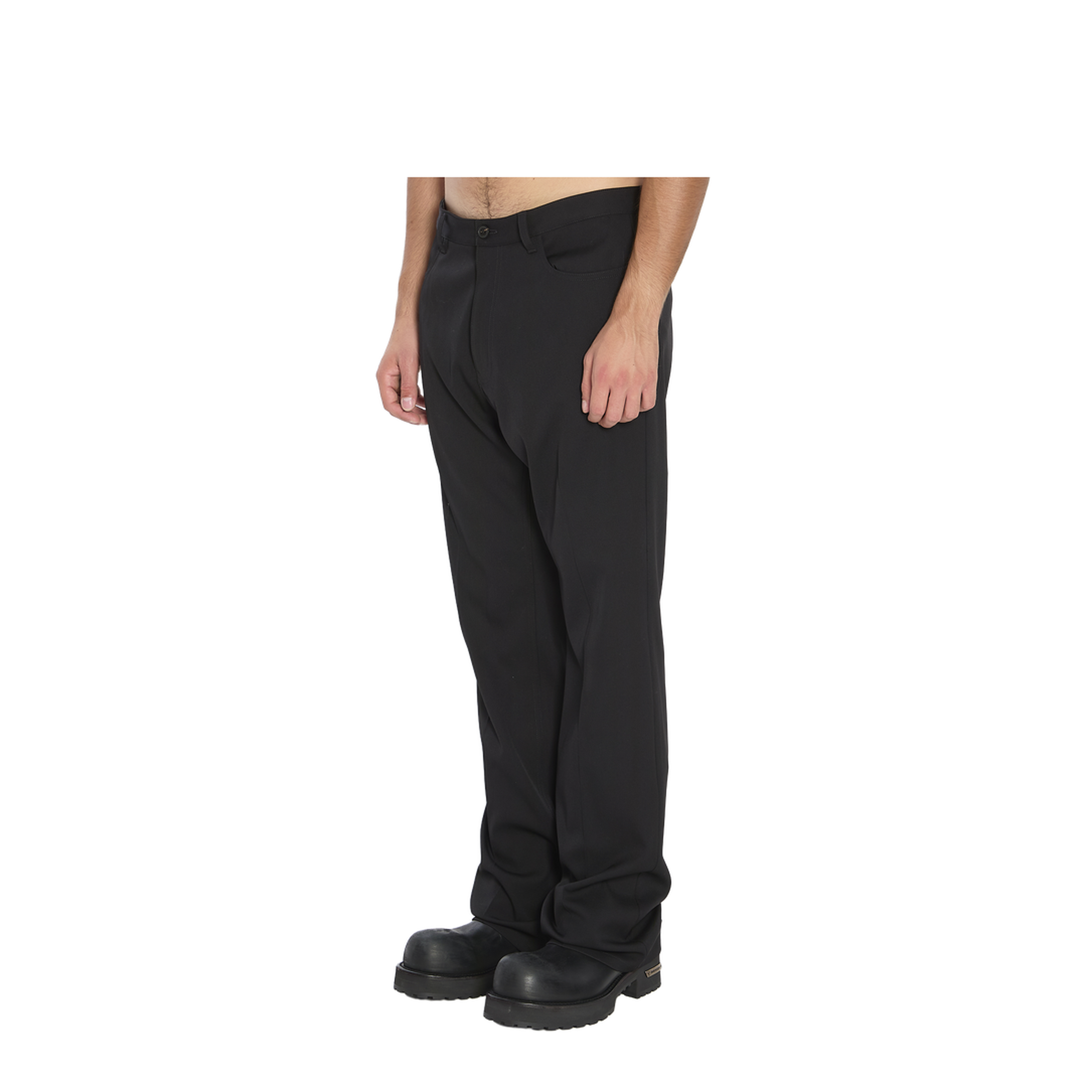 Black Straight Tailored Pants - Image 2