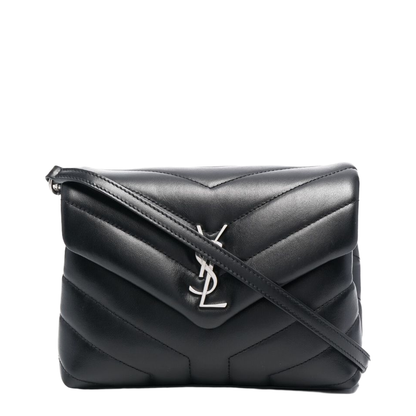 Loulou Mini Lambskin Crossbody Bags - Black - Image 2