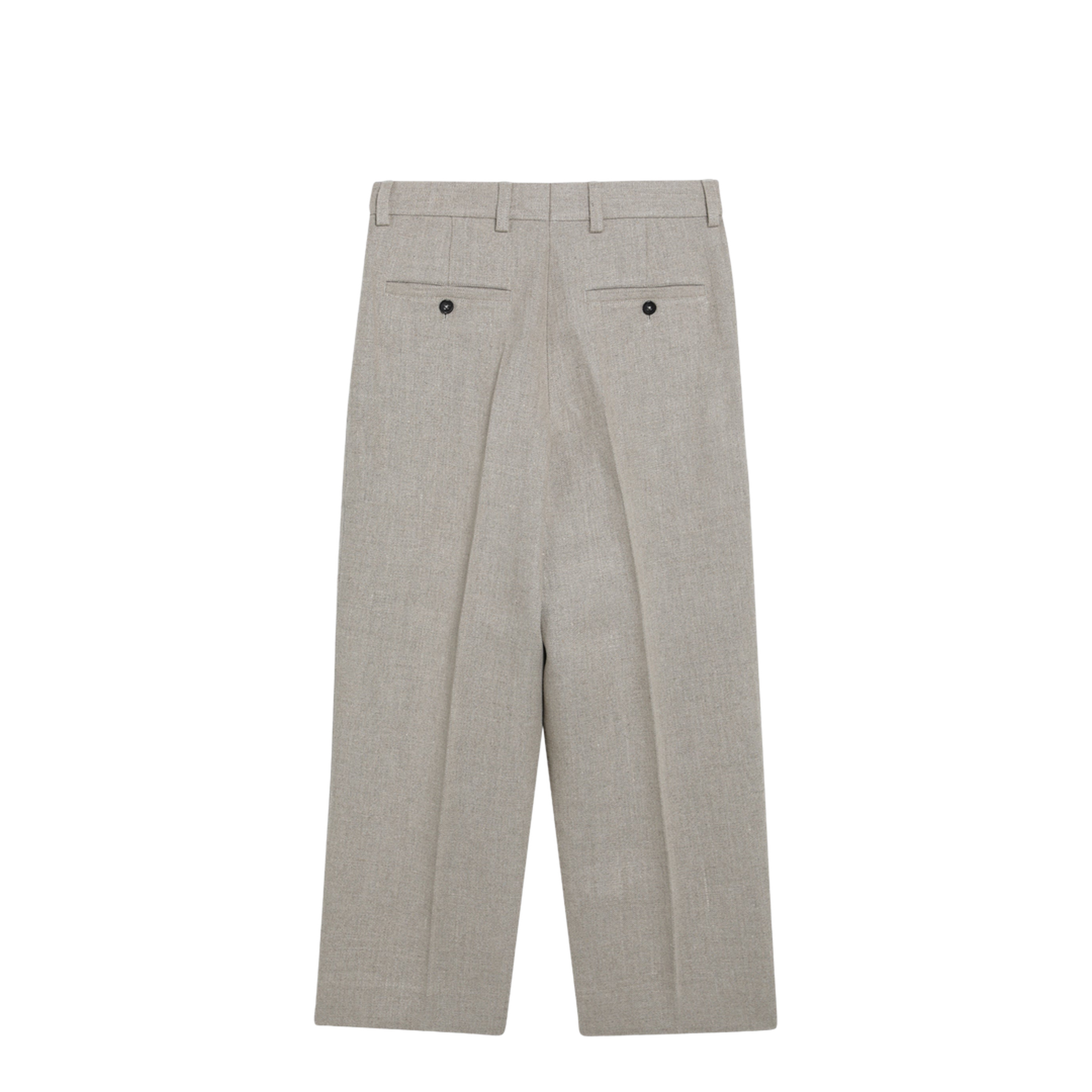 Beige High-Waisted Linen Shorts - Image 2