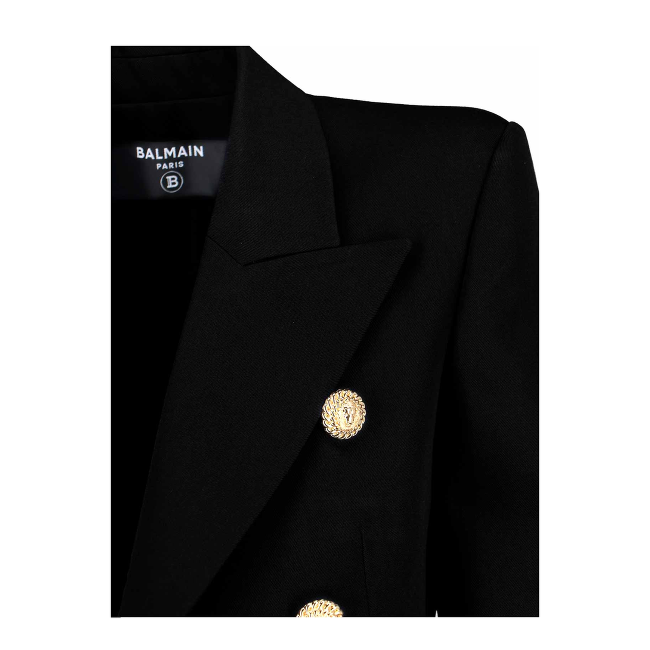 Black Virgin Wool 6-Button Jacket - Image 5