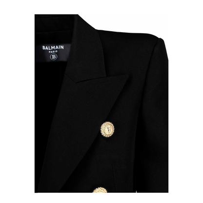 Black Virgin Wool 6-Button Jacket - Image 5