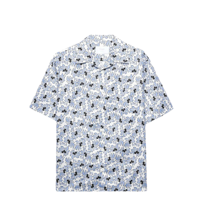 Freesia-Print Cotton Blend Bowling Shirt - Image 1