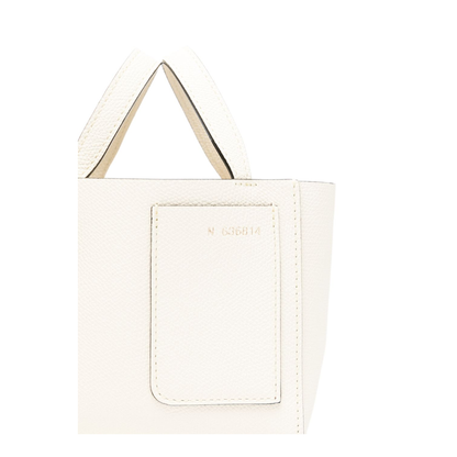 Soft Bucket Nano Bag Millepunte Calf Leather Bucket Bag - Pergamena White - Image 4