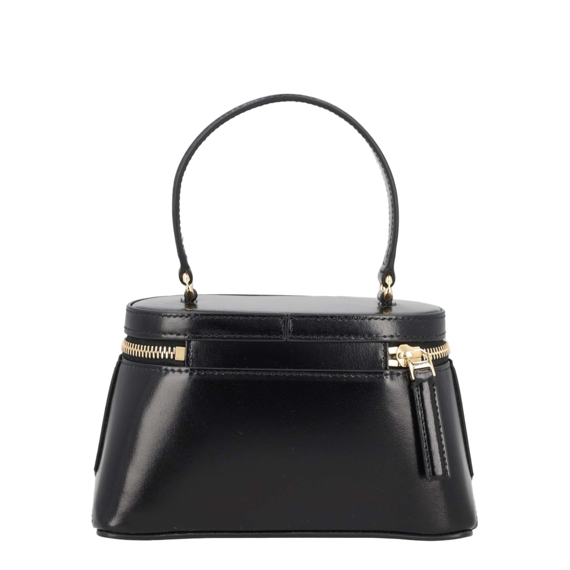 Antigona Calfskin Vanity Bag in Box Leather with Chain - Black - Image 2