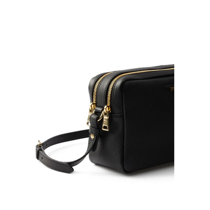 Black Leather Crossbody Bag - Image 3