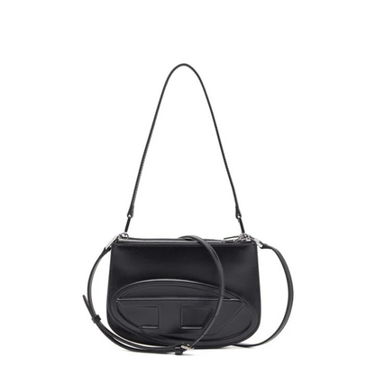 1DR Twin Calf Leather Shoulder Bag - Black - Image 1