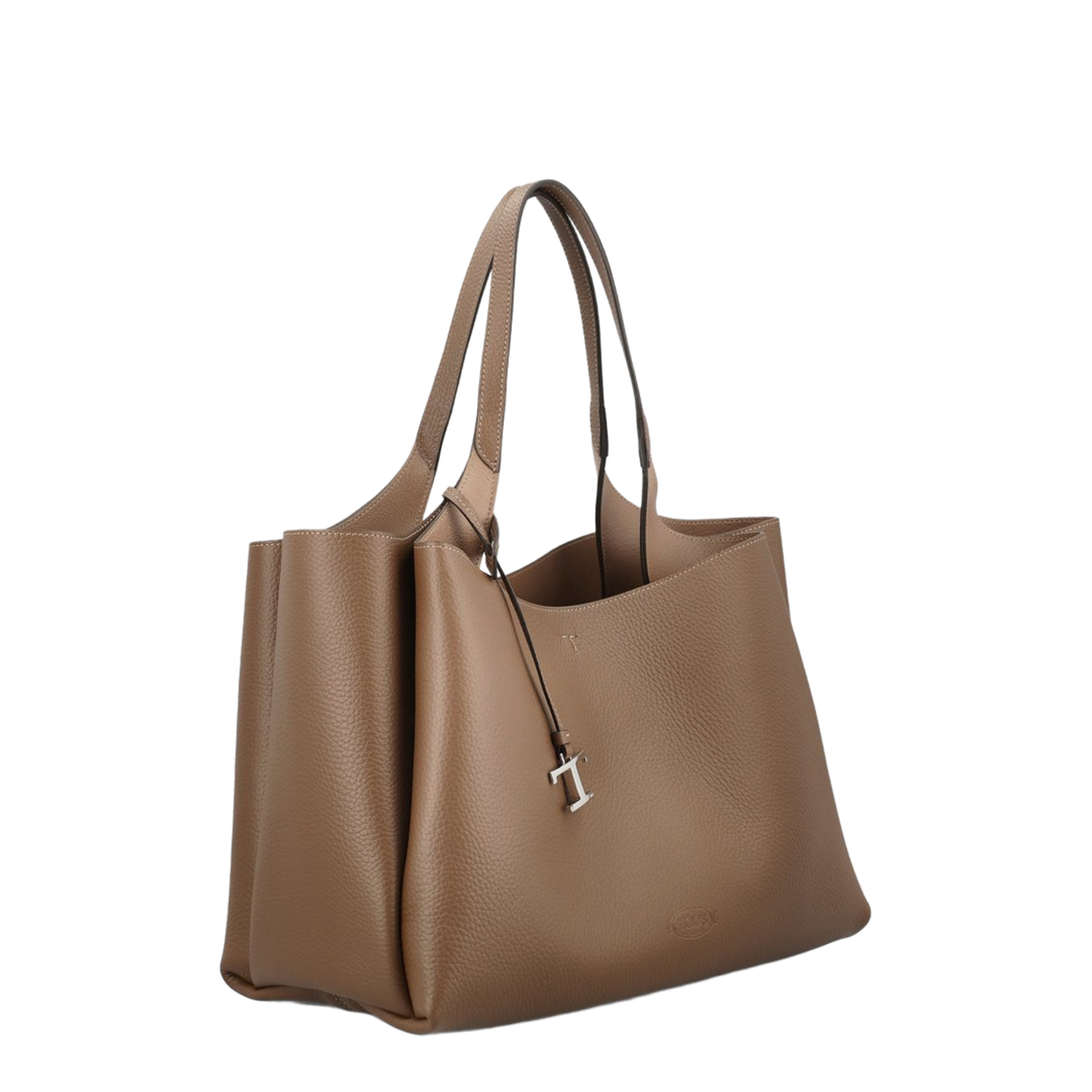 T Timeless Medium Calfskin Tote - Brown - Image 3
