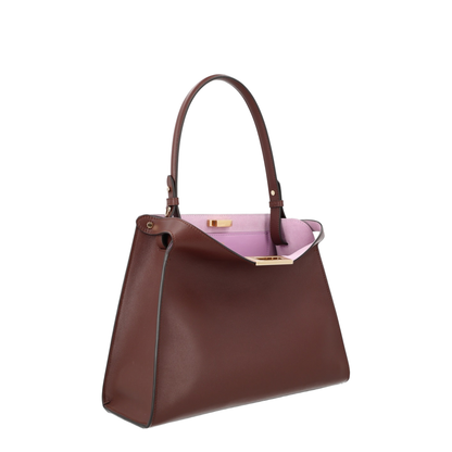 Way Medium Calfskin Top Handle Bag - Dark Brown - Image 4