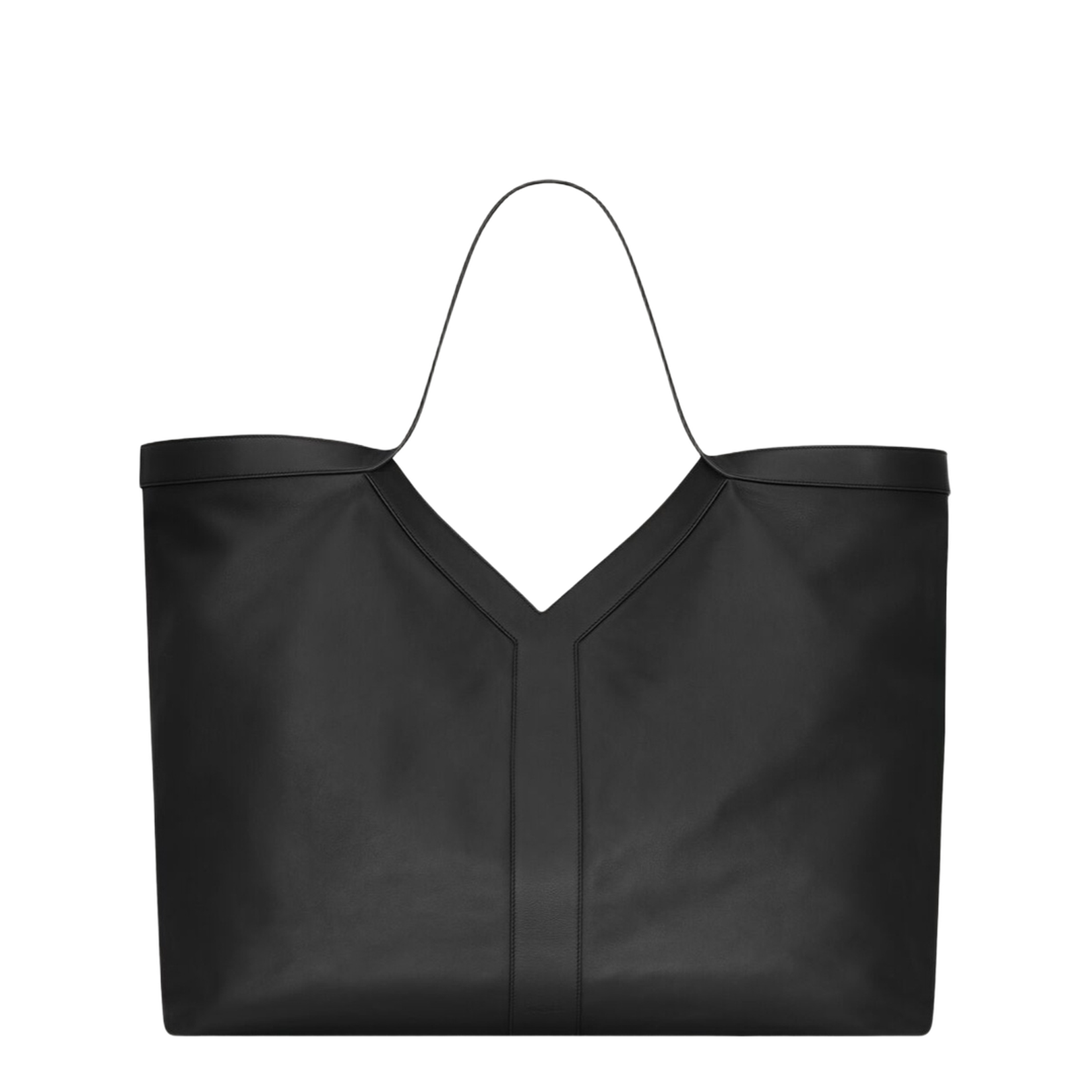 Y Maxi Tote in Grained Leather - Image 1