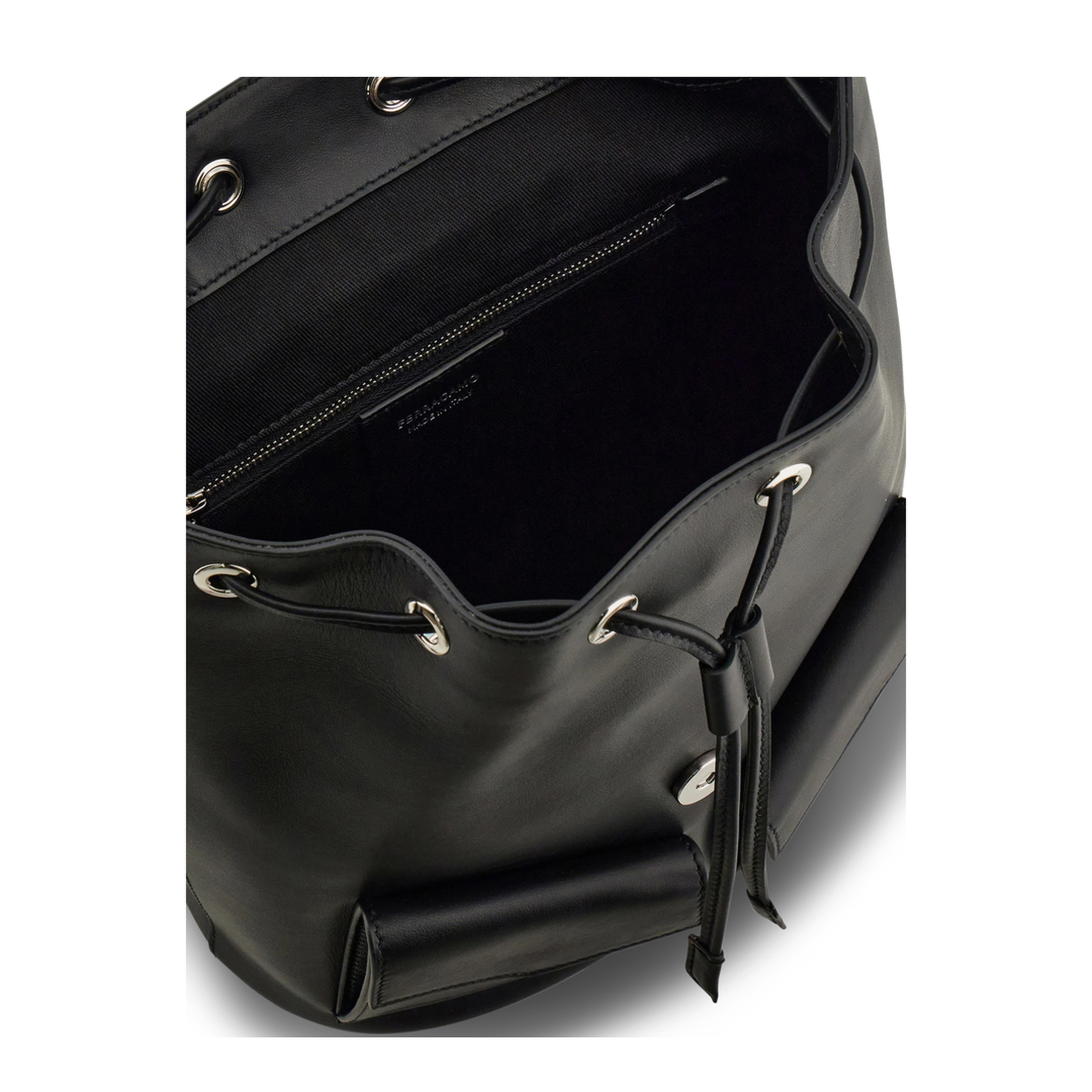 Hug Buckle Calfskin Backpack - Nero - Image 4