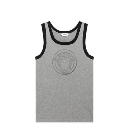 Light Grey Cotton Jersey T-Shirt with Logo Print - Image 1