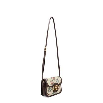 Floral Pattern Leather Crossbody Bag - Image 3