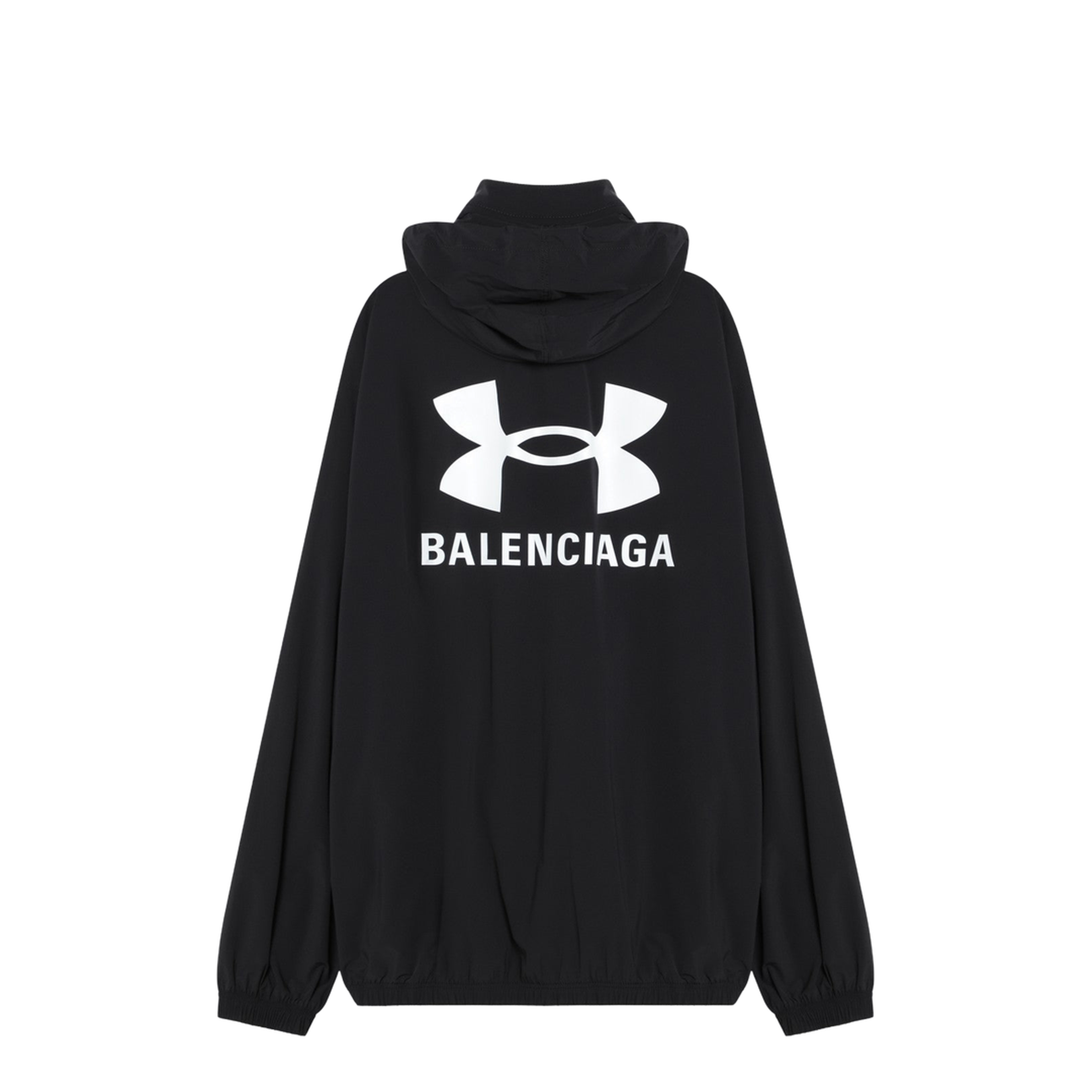 Black Front Zip Fastening High Neck Jacket - Image 2