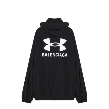 Black Front Zip Fastening High Neck Jacket - Image 2