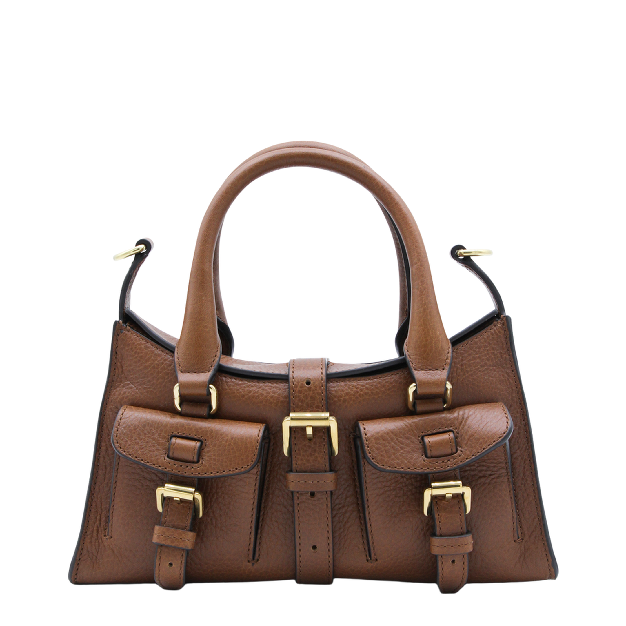 Mini Roxanne Top-Handle Bag NVT - Oak - Image 1