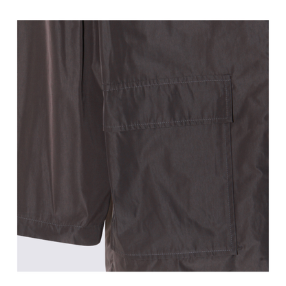 Logo-Print Single-Breasted Coat - Image 6