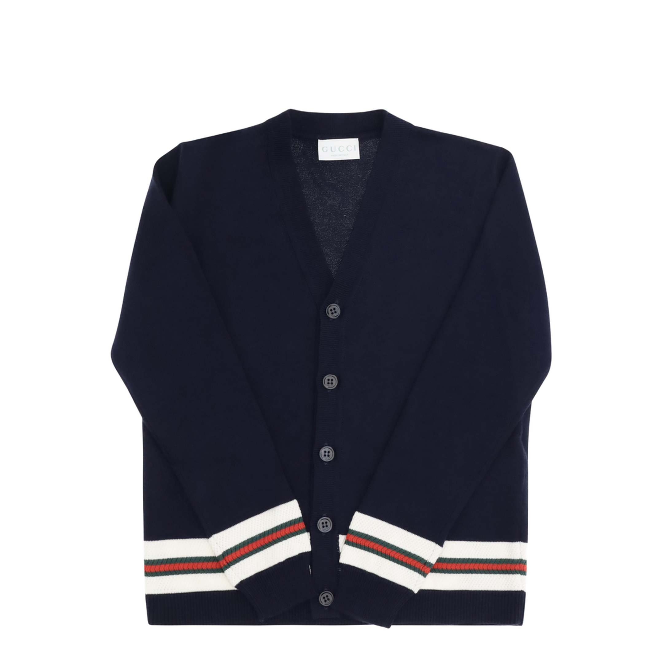 Cardigan with Web Stripes - Image 1