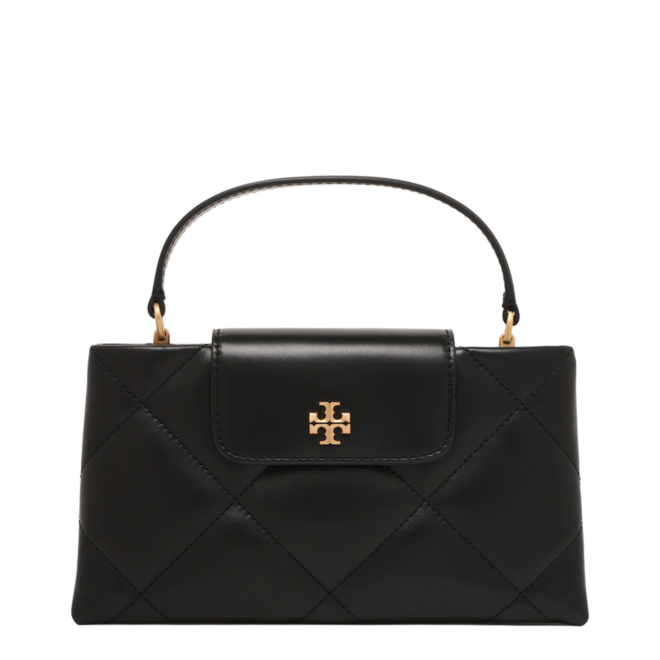Diamond Quilted Chain Shoulder Bag - Black - Image 1
