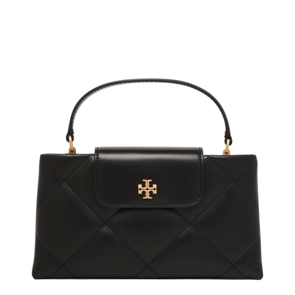 Diamond Quilted Chain Shoulder Bag - Black - Image 1