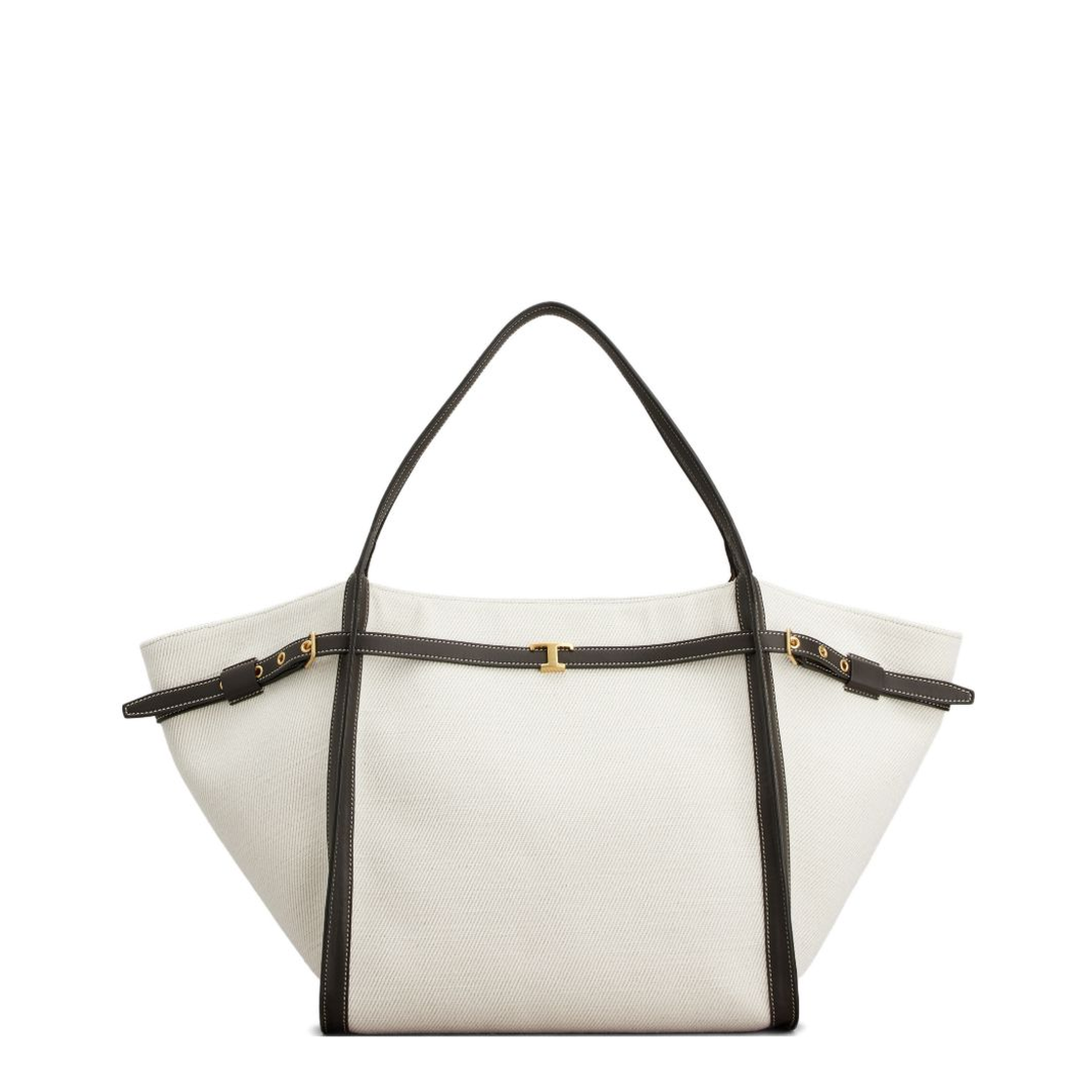 Shopping Bag in Canvas and Leather Medium - Image 1