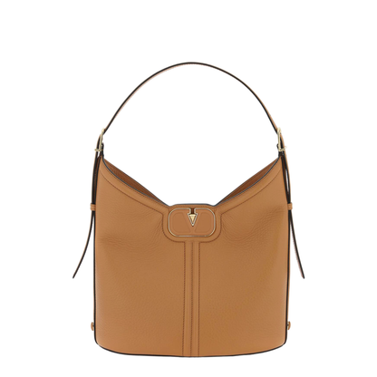 Camel Leather Vlogo Handbag - Image 2