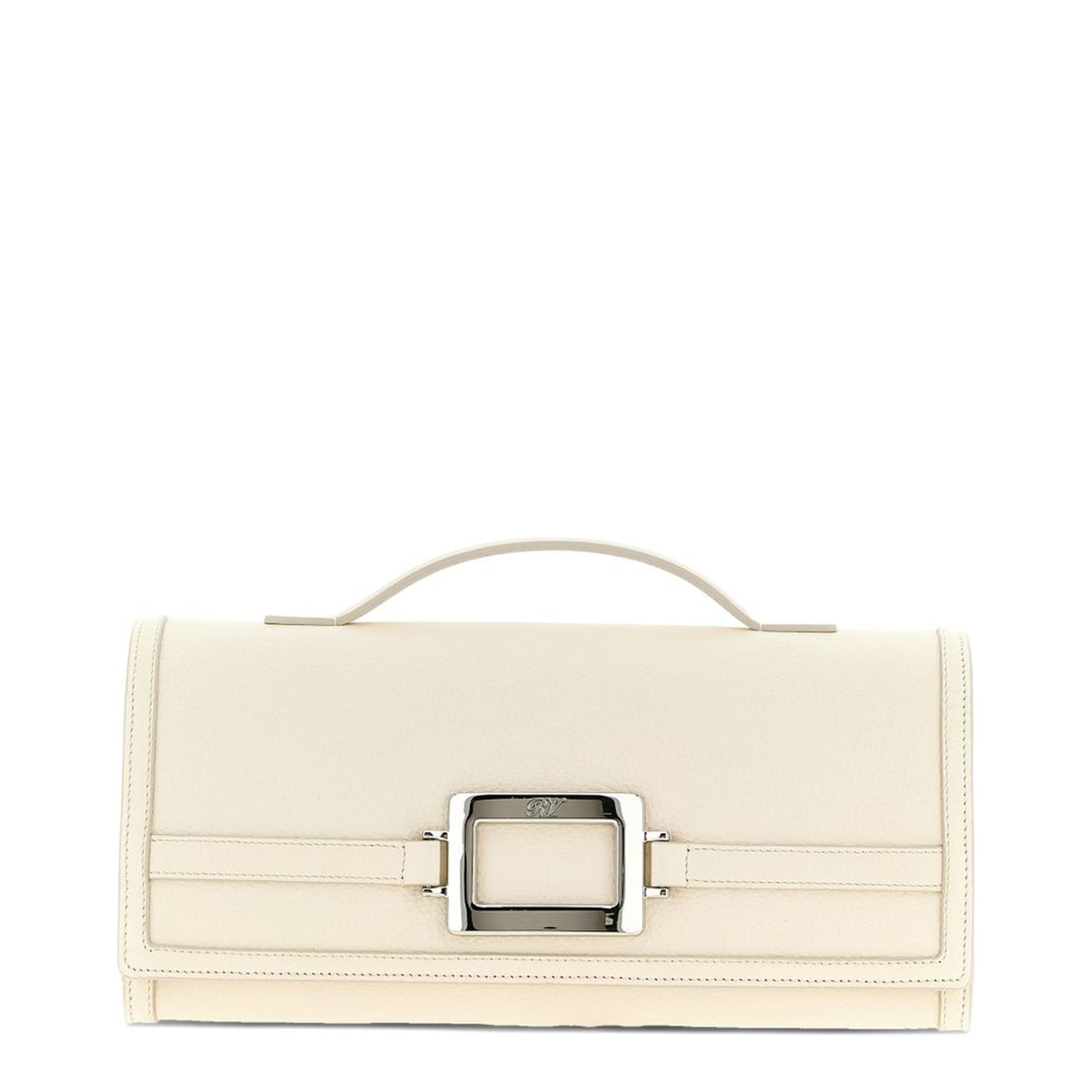 Belle Vivier Clutch - Ivory/White - Image 1
