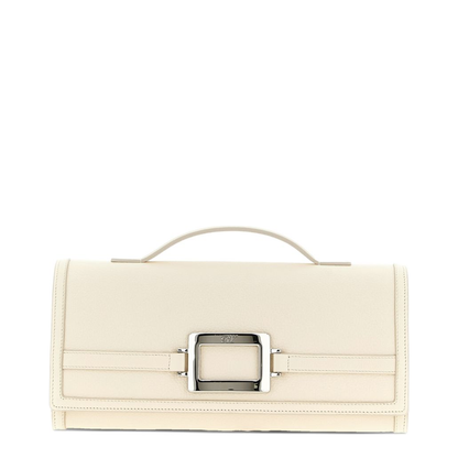 Belle Vivier Clutch - Ivory/White - Image 1