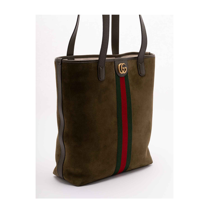 Ophidia Medium Suede Tote Bag - Dark Green - Image 5