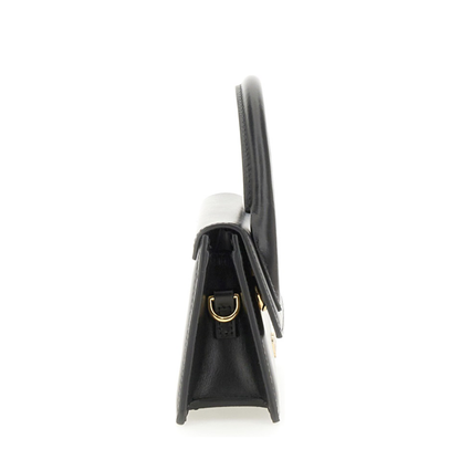 Le Chiquito Long Calf Leather Handbag - Black - Image 6