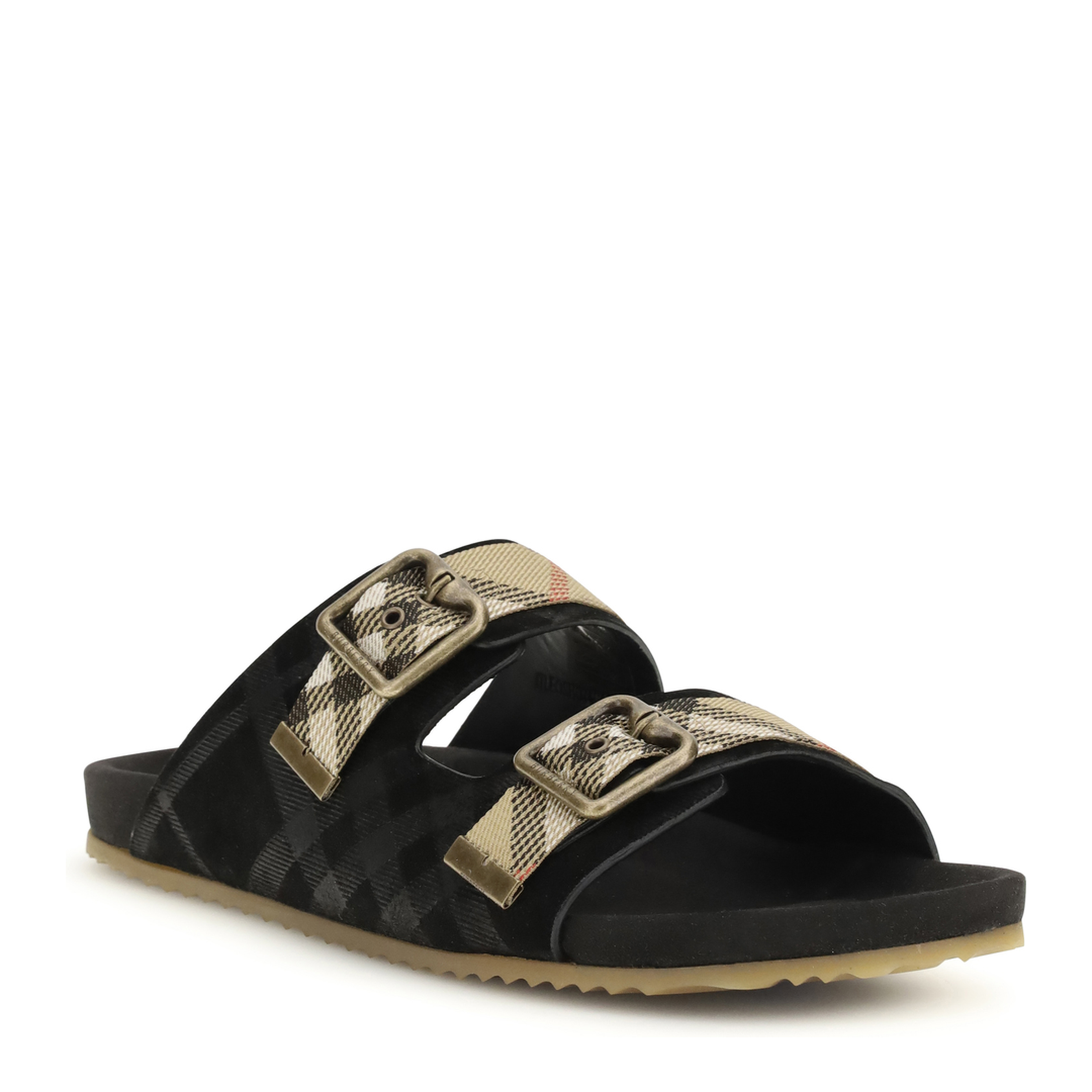 Check Suede Urchin Sandals - Image 2