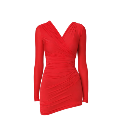 Red Stretch Jersey Mini Dress - Image 1