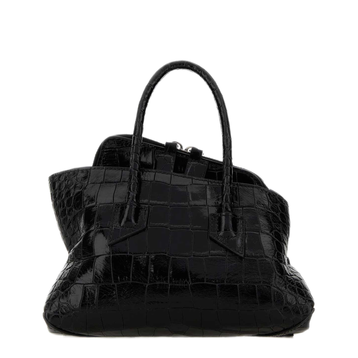 La Passeggiata Mini Calf Leather Handbag - Black - Image 1
