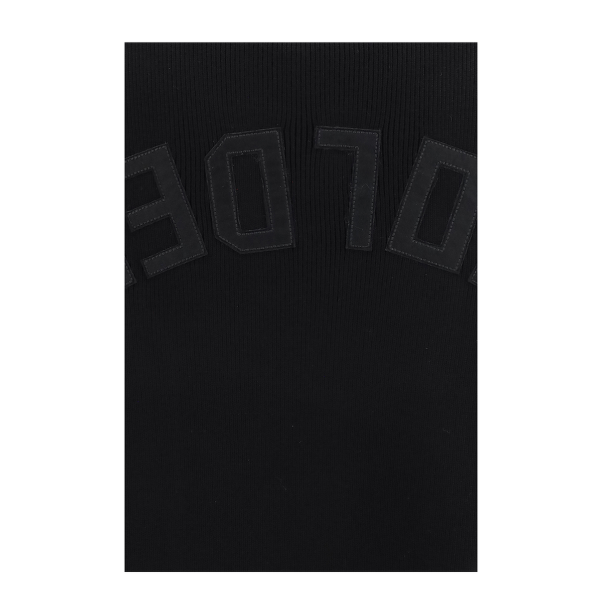 Black Ribbed Knit Sweater - Image 3