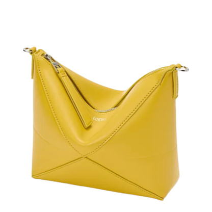 Puzzle Fold Leather Pouch - Yellow - Image 5